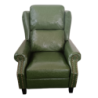 Poltrona Wing recliner massaggiante verde ecopelle relax casa
