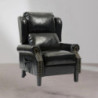 Poltrona Wing recliner massaggiante nera ecopelle relax casa