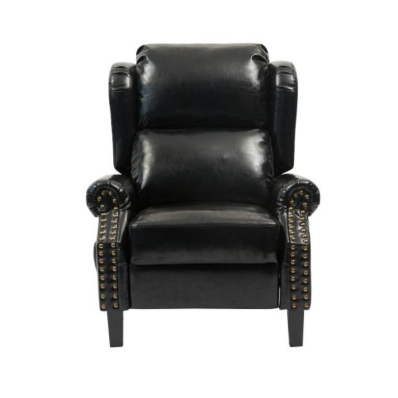 Poltrona Wing recliner massaggiante nera ecopelle relax casa