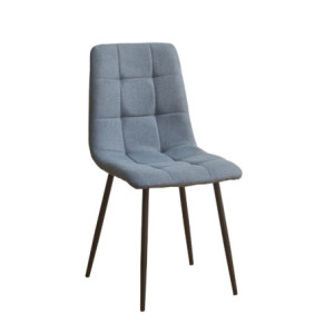 Zoom Set di 4 Sedie imbottita Fender in tessuto KSR29 grey e gambe in metallo nero