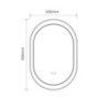 Specchio Smart ovale 90x60 cm cornice nera acciaio inox