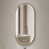 Specchio Smart ovale 90x60 cm cornice oro acciaio inox