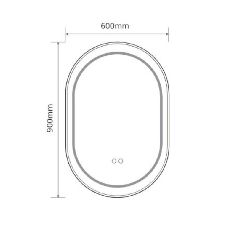 Specchio Smart ovale 90x60 cm cornice oro acciaio inox