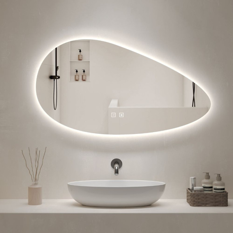 Specchio Smart ovale LED anti-appannamento 60x90 cm