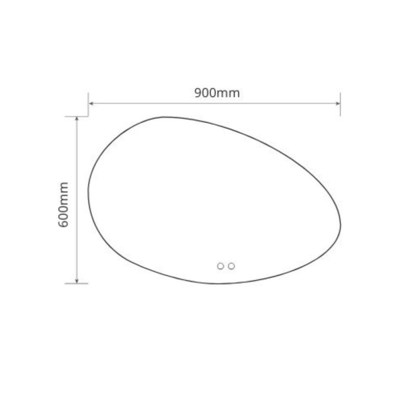 Specchio Smart ovale LED anti-appannamento 60x90 cm