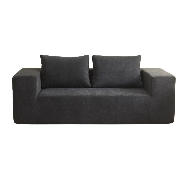 Divano Kelly schiuma tessuto grigio scuro - Living soggiorno