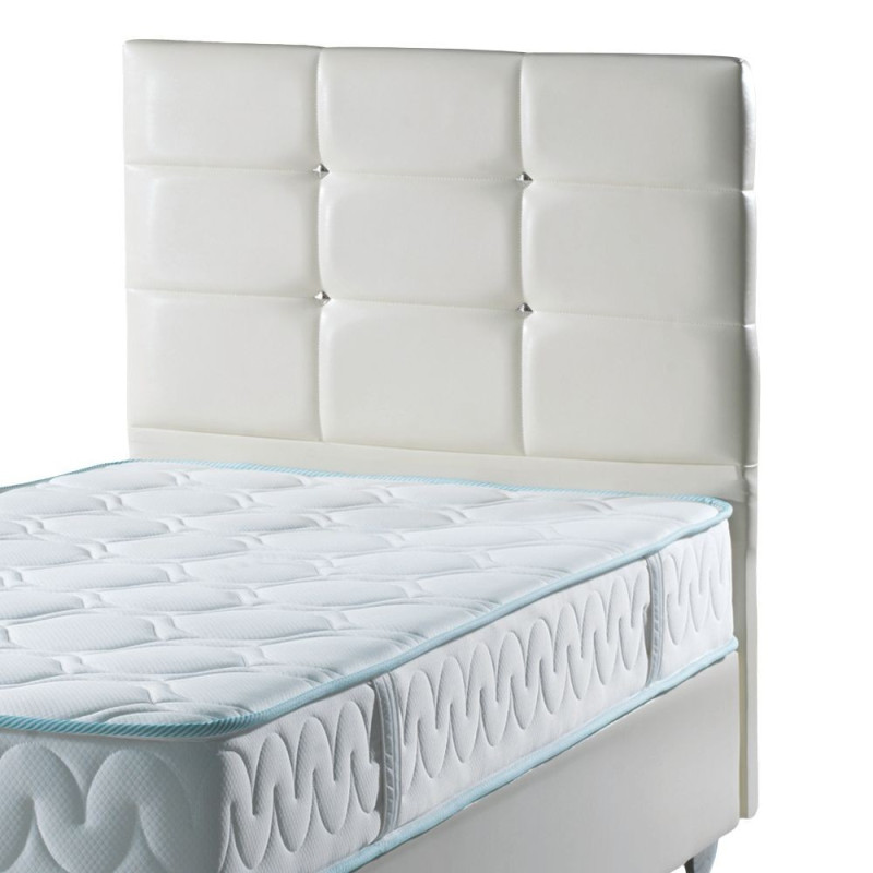 Testiera letto Nova 90x110 cm ecopelle bianca moderna singolo