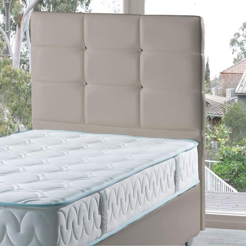 Testiera letto Nova 80x110 cm ecopelle tortora moderna singolo