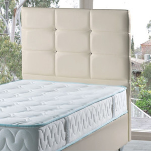 Testiera letto Nova 90x8x110H ecopelle beige - Singolo