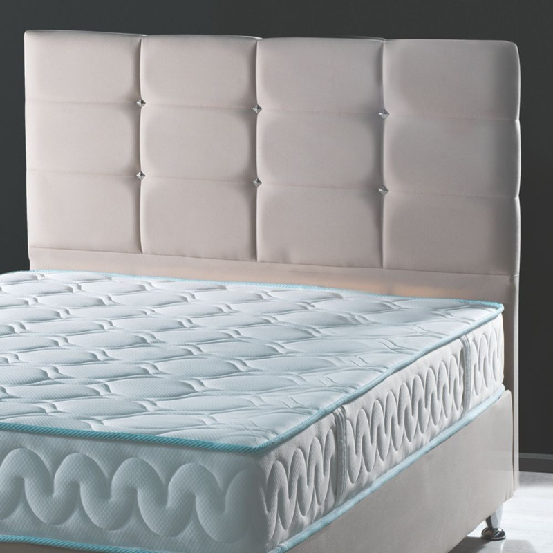 Testiera letto Nova 120x8x110H ecopelle tortora - Singolo