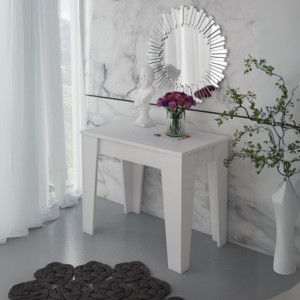 Consolle allungabile Petra 6 allunghe bianco rustika - Trasformabile