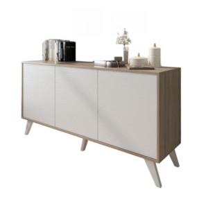 Zoom Madia Nimes con 3 ante colore bianco rustica e struttura in olmo almeria