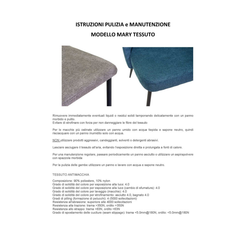 Sedia tessuto blu ottanio struttura nera moderna imbottita