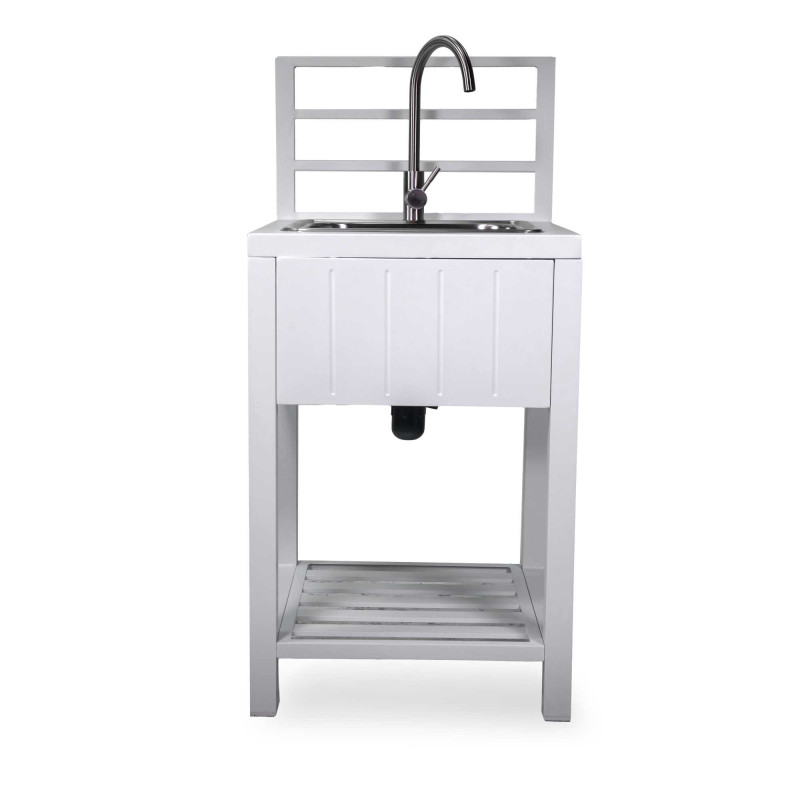 Cucina Outdoor Weston Bianco Angolare 4 Moduli | Levante Shop