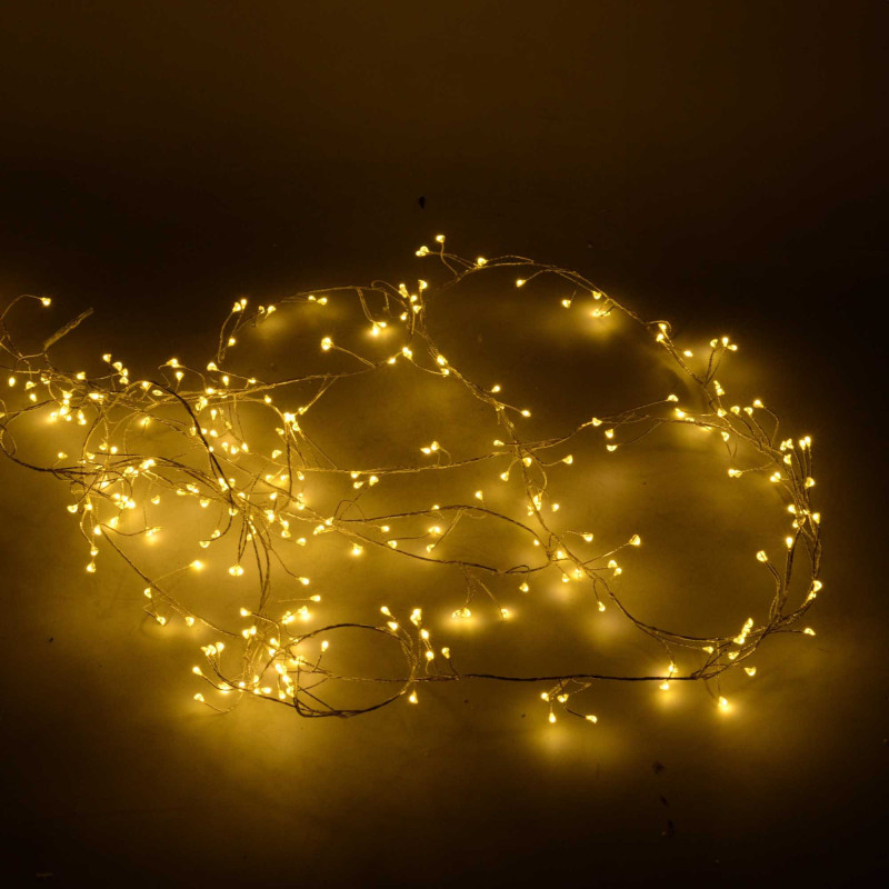 Luce filo 160 micro LED bianco caldo 200 cm esterno Natale