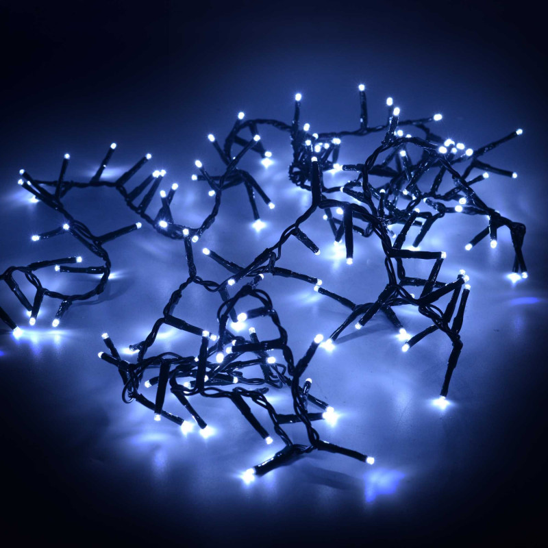 Set di 2 Luce filo 150 led bianco freddo esterno 300 cm controller