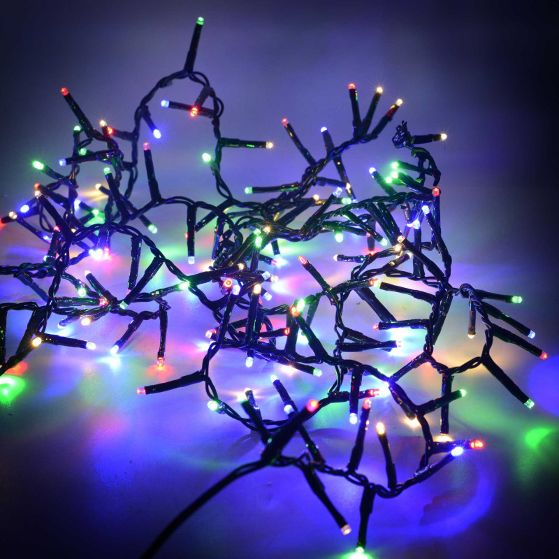 Set di 2 Luce filo 150 LED multicolore controller 300 cm esterno