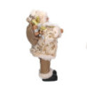 Babbo Natale tessuto bianco oro 14x5h30 cm decorazione elegante