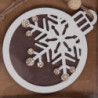 Set 6 Addobbi Legno Bianco Tondo 3 Assortiti 21,2x1,5x8,2 cm