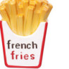 Set 6 Addobbi Albero Plastica Patatine Fritte H11,3x7 cm Natale