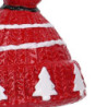 Set 6 Addobbi Albero Plastica Cappello Rosso 7x7xH9 cm Natale