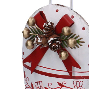 Zoom Set di 2 Campane metallo bianco cm 8,5x14x3,5