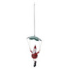 Babbo Natale Metallo Rosso Paracadute Verde Ø11,5x27 cm