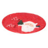 Set 2 Centrotavola Ceramica Babbo Natale Rosso 26x18 cm Natale