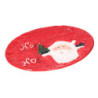 Set 2 Centrotavola Ceramica Babbo Natale Rosso 26x18 cm Natale