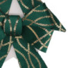 Set 6 Fiocchi Tessuto Verde e Oro 24x18 cm Decorazione Casa