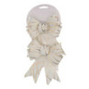 Set 6 Fiocchi Tessuto Bianco e Oro 24x18 cm Decorazione Casa