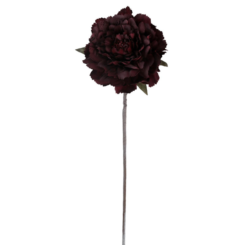 Set 4 Fiori Tessuto Bordeaux 14x40-47 cm Decorazione Casa