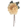 Set 3 Fiori Tessuto Giallo Ø17x11 cm Decorazione Casa e Natale