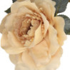 Set 3 Fiori Tessuto Giallo Ø17x11 cm Decorazione Casa e Natale