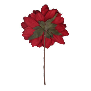 Zoom Set di 4 Fiori tessuto rosso cm ø16h11