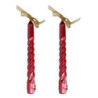Set 4 Candele Paraffina Rosso Ø2,2x20 cm Decorazioni Natale