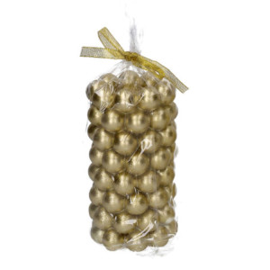 Set 2 Candele Paraffina Sfere Oro Ø8x15 cm Decorazioni Natale