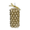 Set 2 Candele Paraffina Sfere Oro Ø8x15 cm Decorazioni Natale