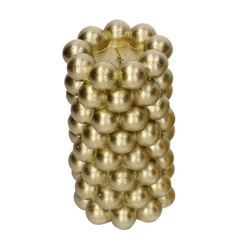 Set 2 Candele Paraffina Sfere Oro Ø8x15 cm Decorazioni Natale