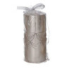 Set 2 Candele Paraffina Argento Ø7x15 cm Decorazioni Natale
