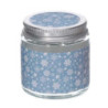 Set 4 Candele Profumate Cotone Vetro Azzurro Ø6,2x6,5 cm Natale