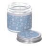 Set 4 Candele Profumate Cotone Vetro Azzurro Ø6,2x6,5 cm Natale