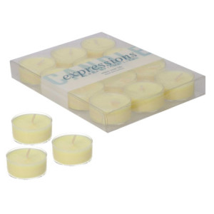 Set 3 Candele Paraffina Crema Ø4 cm Decorazioni Natalizie