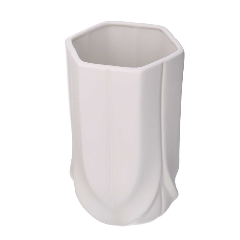 Vaso Ceramica Bianco Cm Ø13H22 | Fioriere e Vasi | Levante S