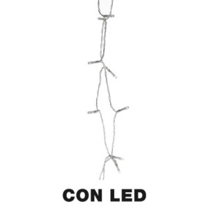 Set 4 Luci Filo 20 Micro LED Bianco Caldo a Batteria 1,9m