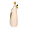 Set 2 Angeli Resina Rosa Oro con Cuore 6,5x4,5x14 cm Natale