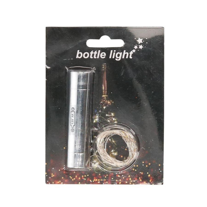 Set 3 Luci Filo 20 Microled Bianco Caldo 180 cm a Batteria
