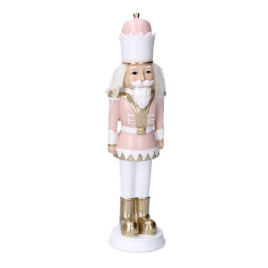 Set di 2 Soldatini Resina Rosa 22,5 cm Decorazione Natalizia