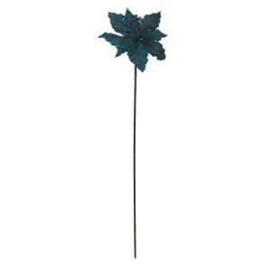Set 8 Fiori Tessuto Blu Petrolio 30x50 cm Decorazione Casa