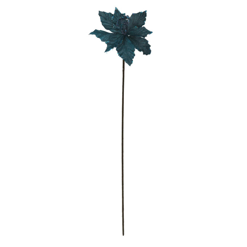 Set 8 Fiori Tessuto Blu Petrolio 30x50 cm Decorazione Casa